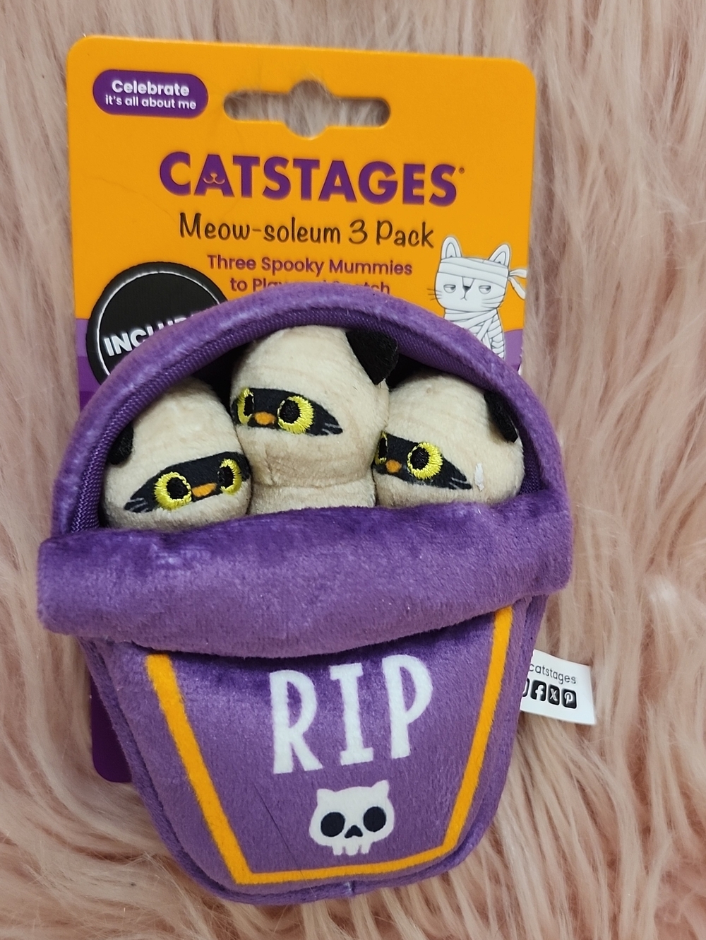 Brand New CATSTAGES HOLIDAY INSPIRED "MEOW-SOLEUM" CAT TOY-3PK